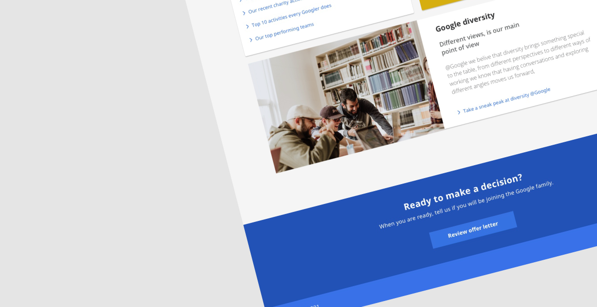 gBenefits diversity and decision screen